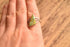 Green Turquoise Inlay Ring - Size 10 1/4